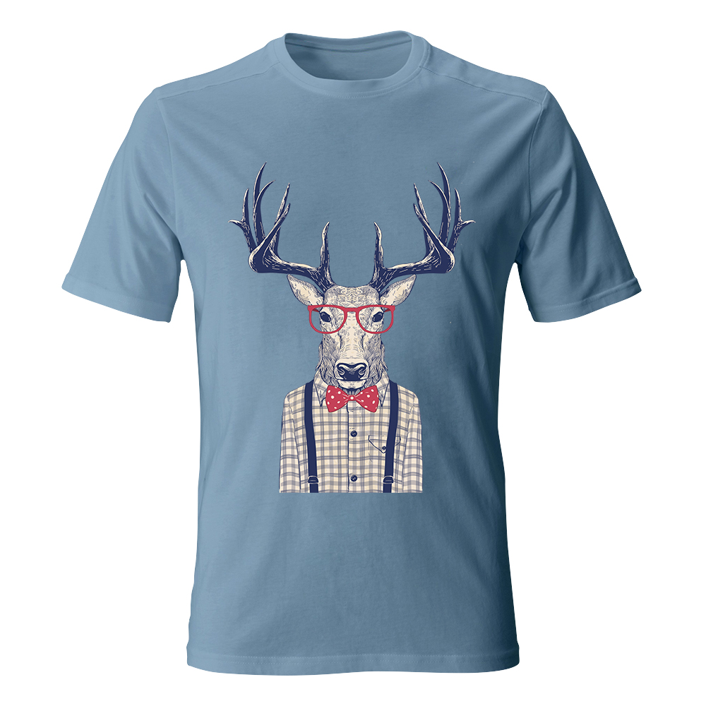 koszulka meska niebieski jasny deer
