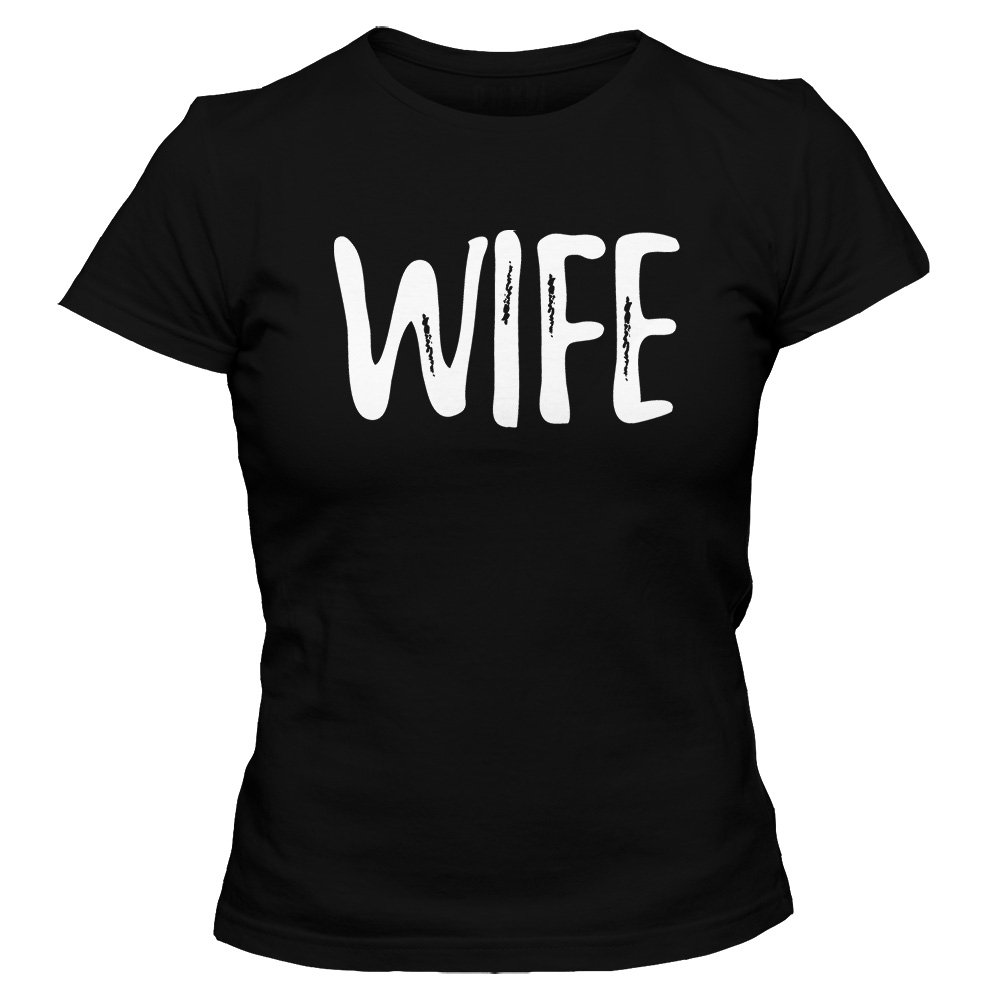 koszulka damska czarna husband wife