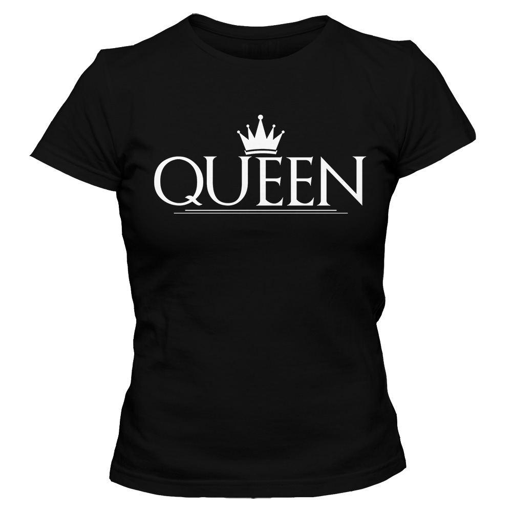 koszulka damska czarna king queen 3