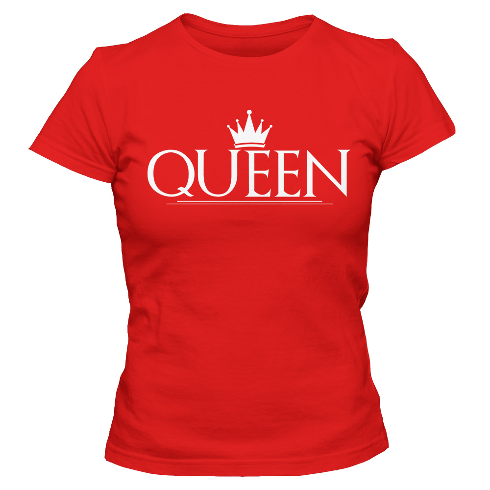 koszulka damska czerwona king queen 3