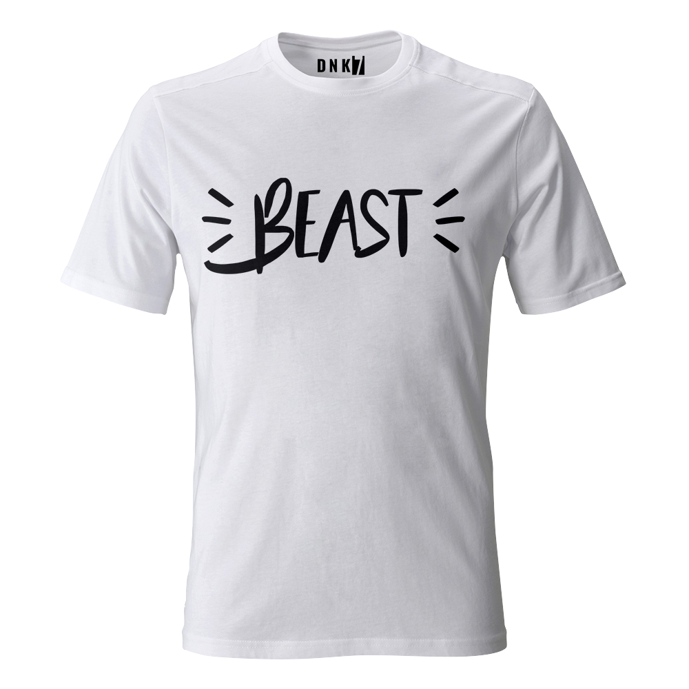 koszulka meska biala beauty beast 01