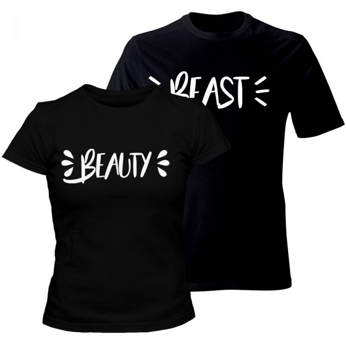 koszulki beauty beast czarne