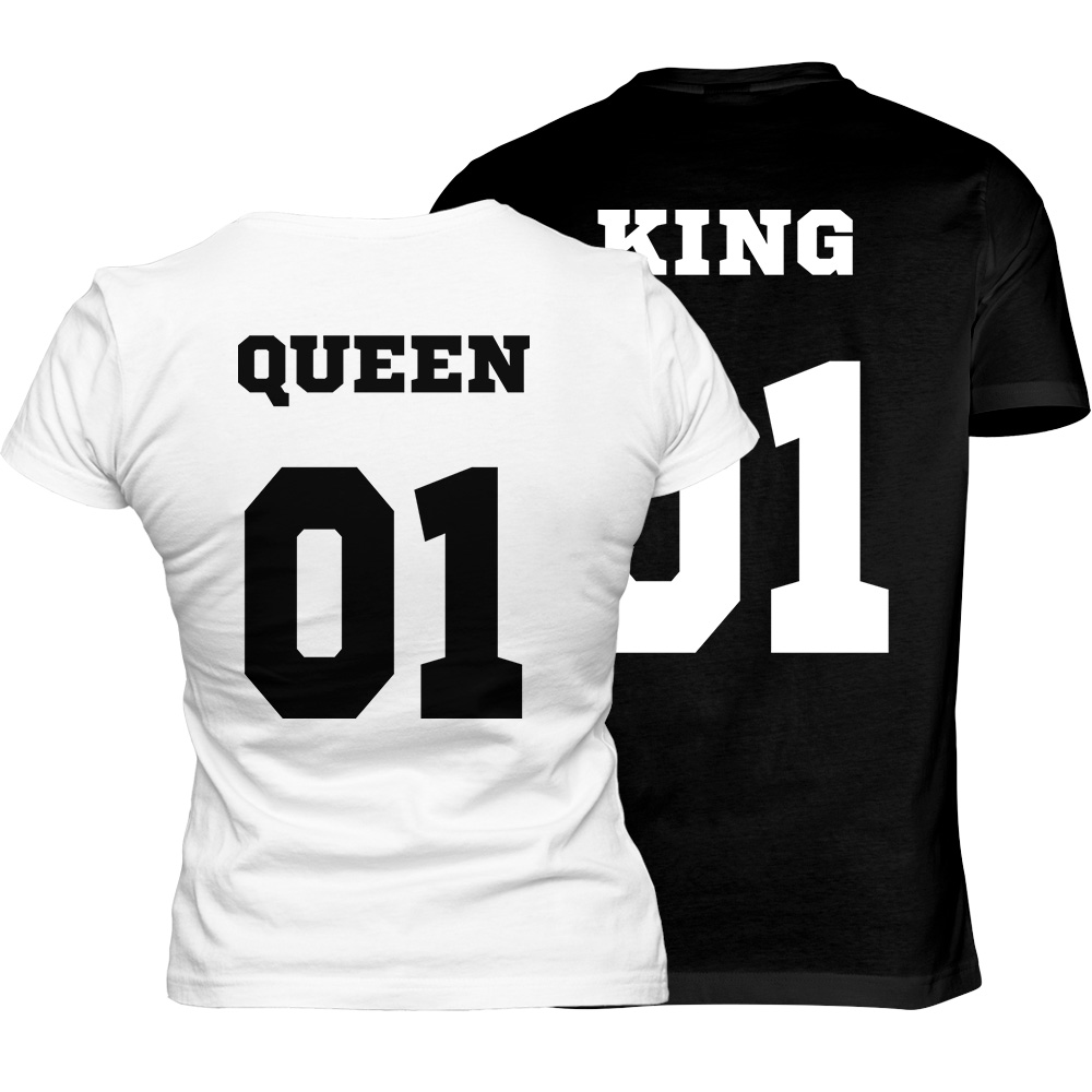 koszulki king queen bialo czarne2