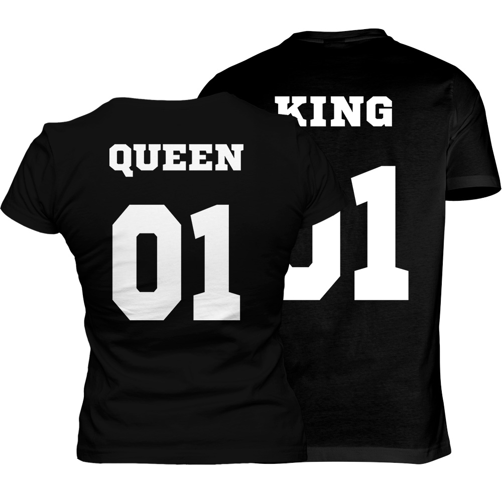 koszulki king queen czarne