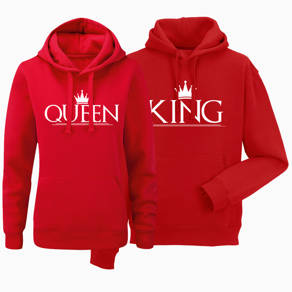 zestaw bluz z kapturem czerwonych king queen 3