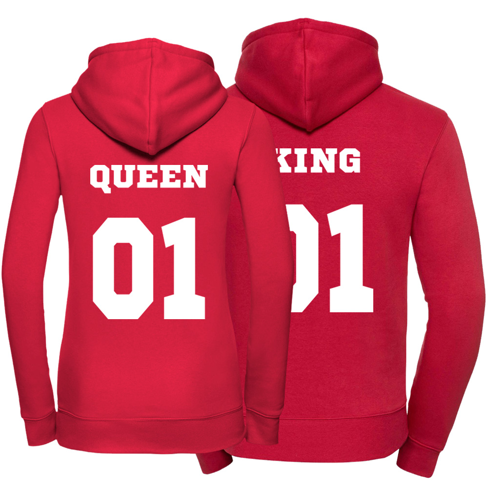 zestaw bluz z kapturem tyl czerwonych king queen 1