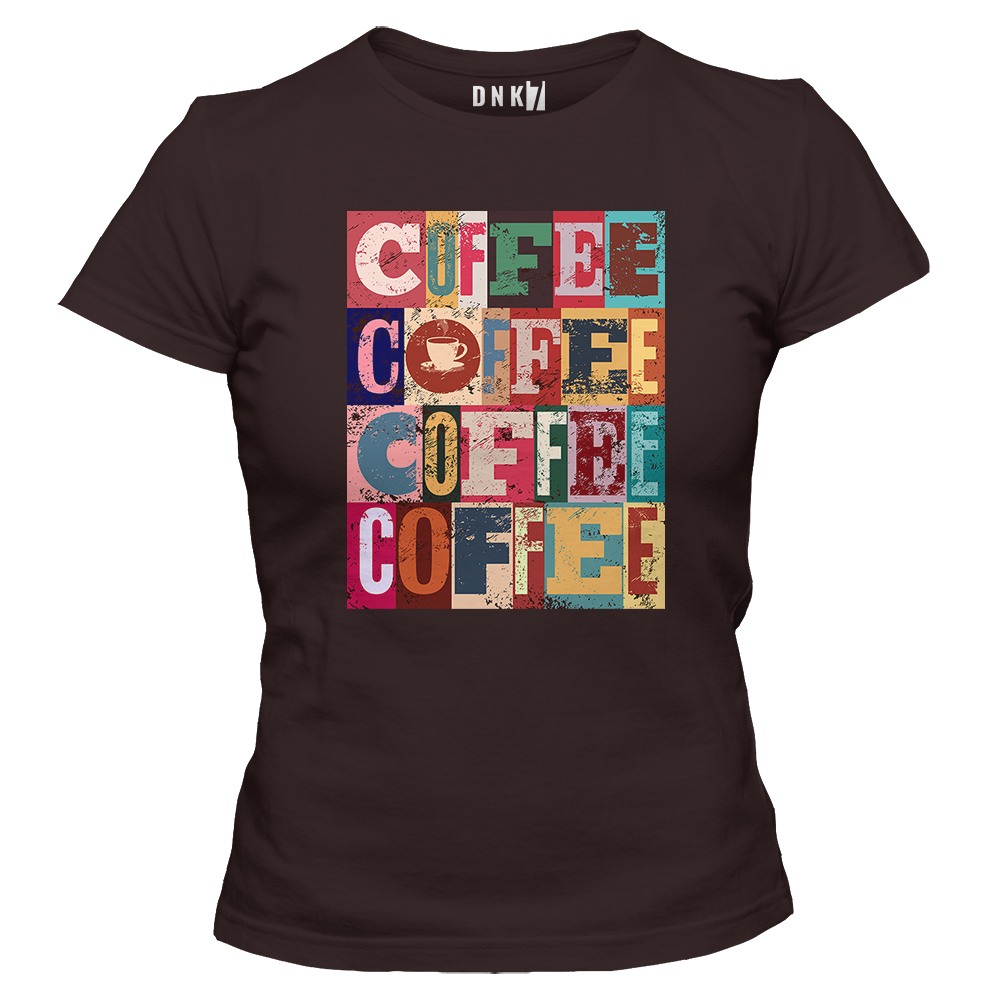 coffee 04 koszulka damska czekoladowy