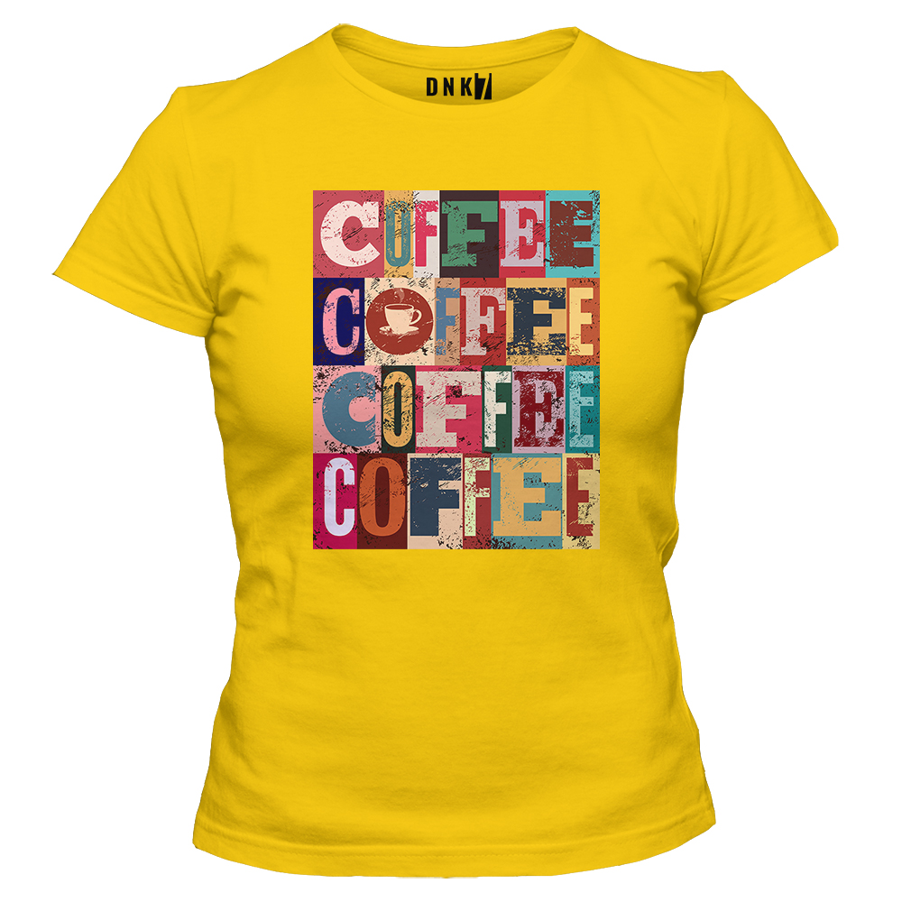 coffee 04 koszulka damska zolta