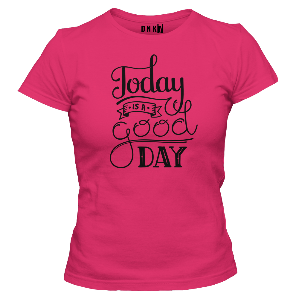 good day koszulka damska rozowa