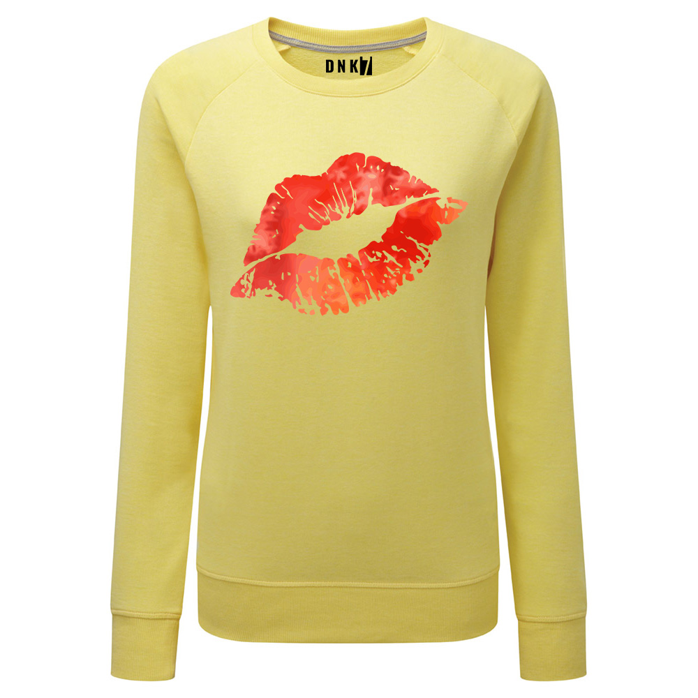lipstick kiss bluza damska zolta