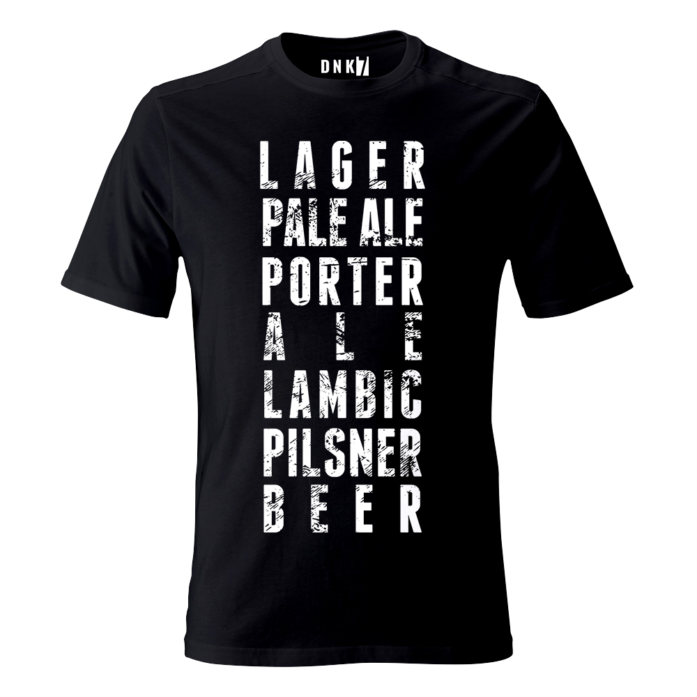beer menu koszulka meska czarna