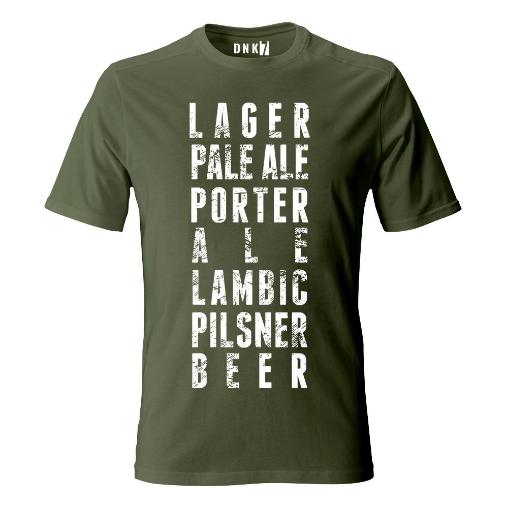 beer menu koszulka meska khaki