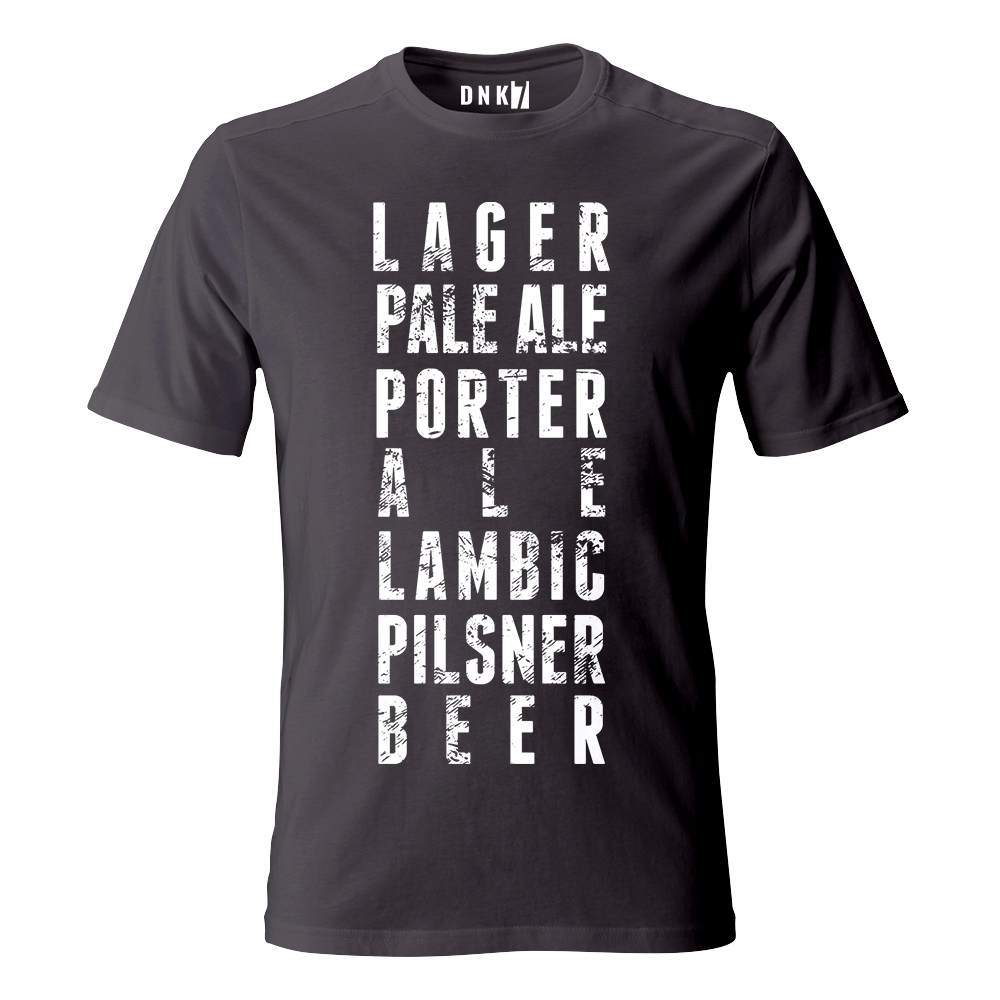 beer menu koszulka meska szara