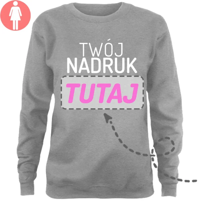 bluza damska z własnym nadrukiem, główna grafika