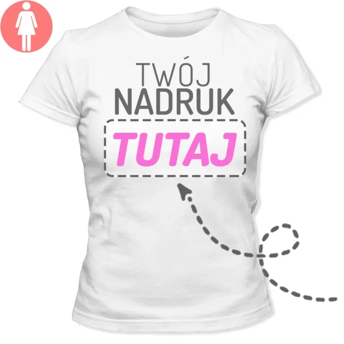 koszulka damska z własnym nadrukiem, główna grafika
