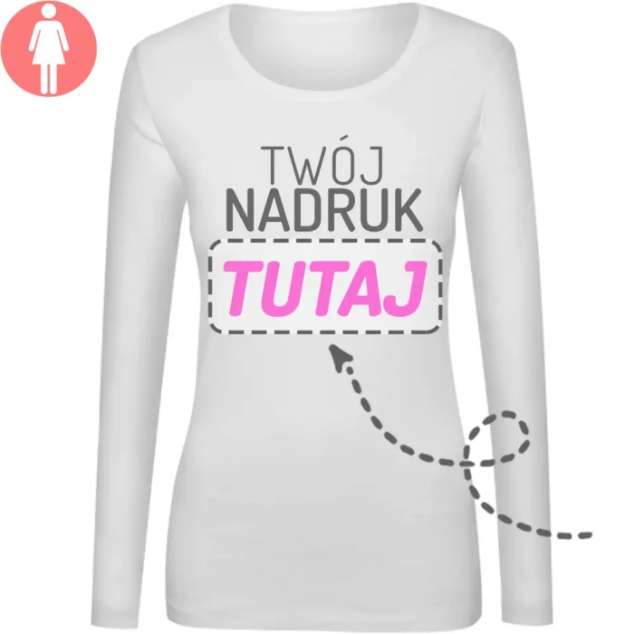 longsleeve damski z własnym andrukiem, główna grafika