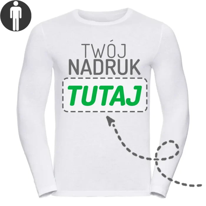 longsleeve męski z własnym andrukiem, główna grafika
