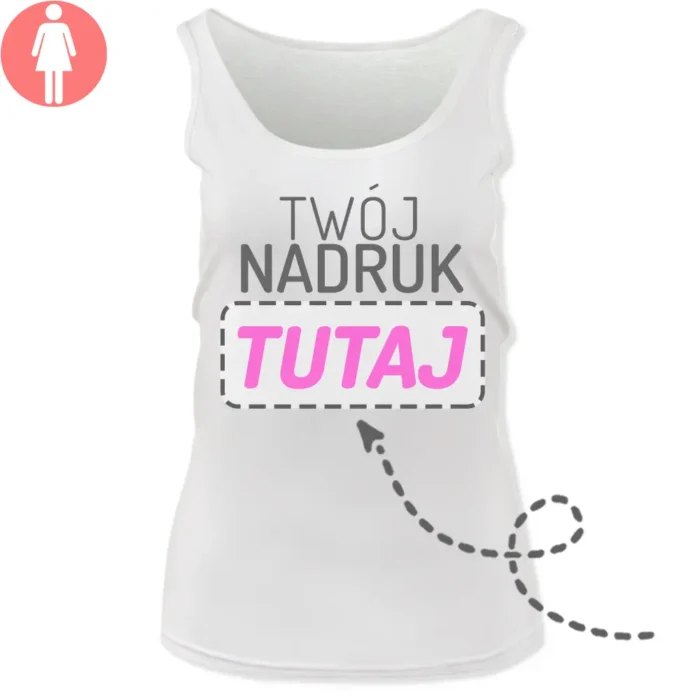top damski z własnym nadrukiem, główna grafika