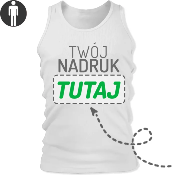top męski z własnym nadrukiem, główna grafika