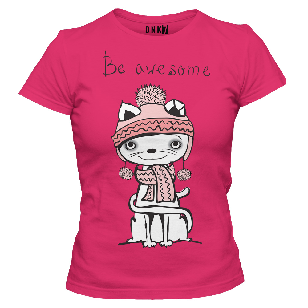 koszulka damska rozowa be awesome 12