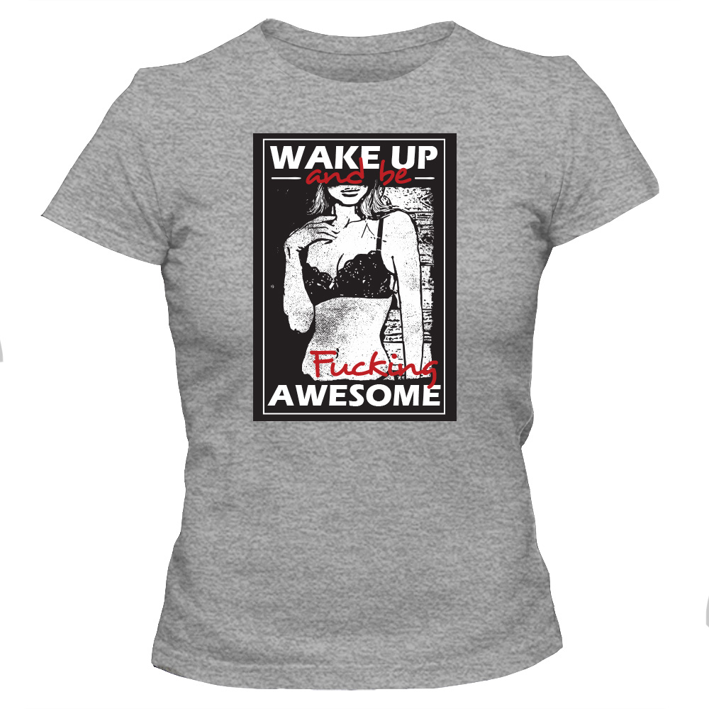 koszulka damska melanz wake up and be awesome
