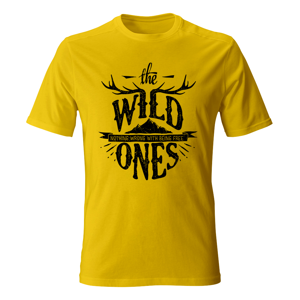 koszulka meska zolty the wild ones