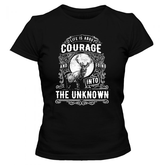 koszulka damska czarna courage