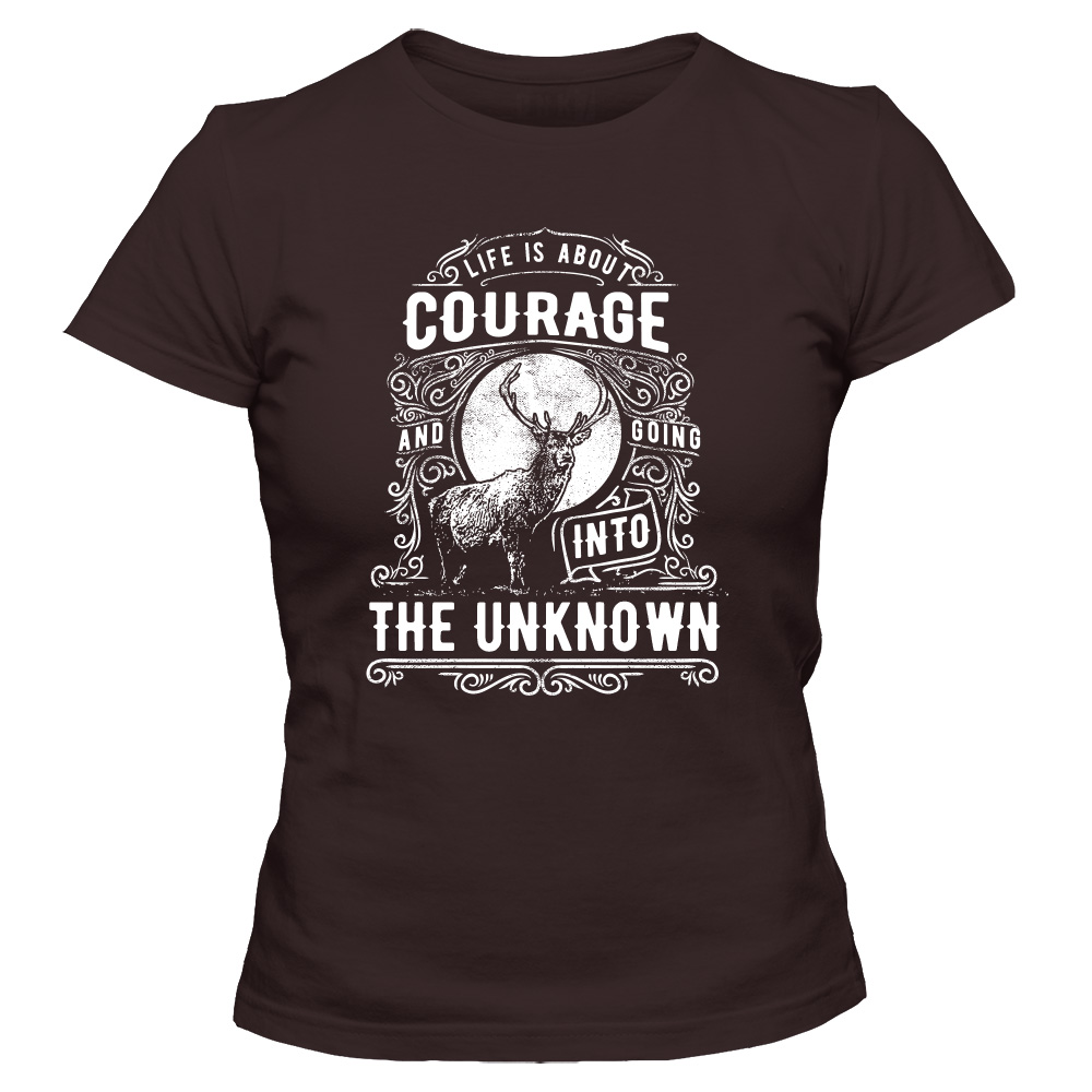 koszulka damska czekoladowa courage