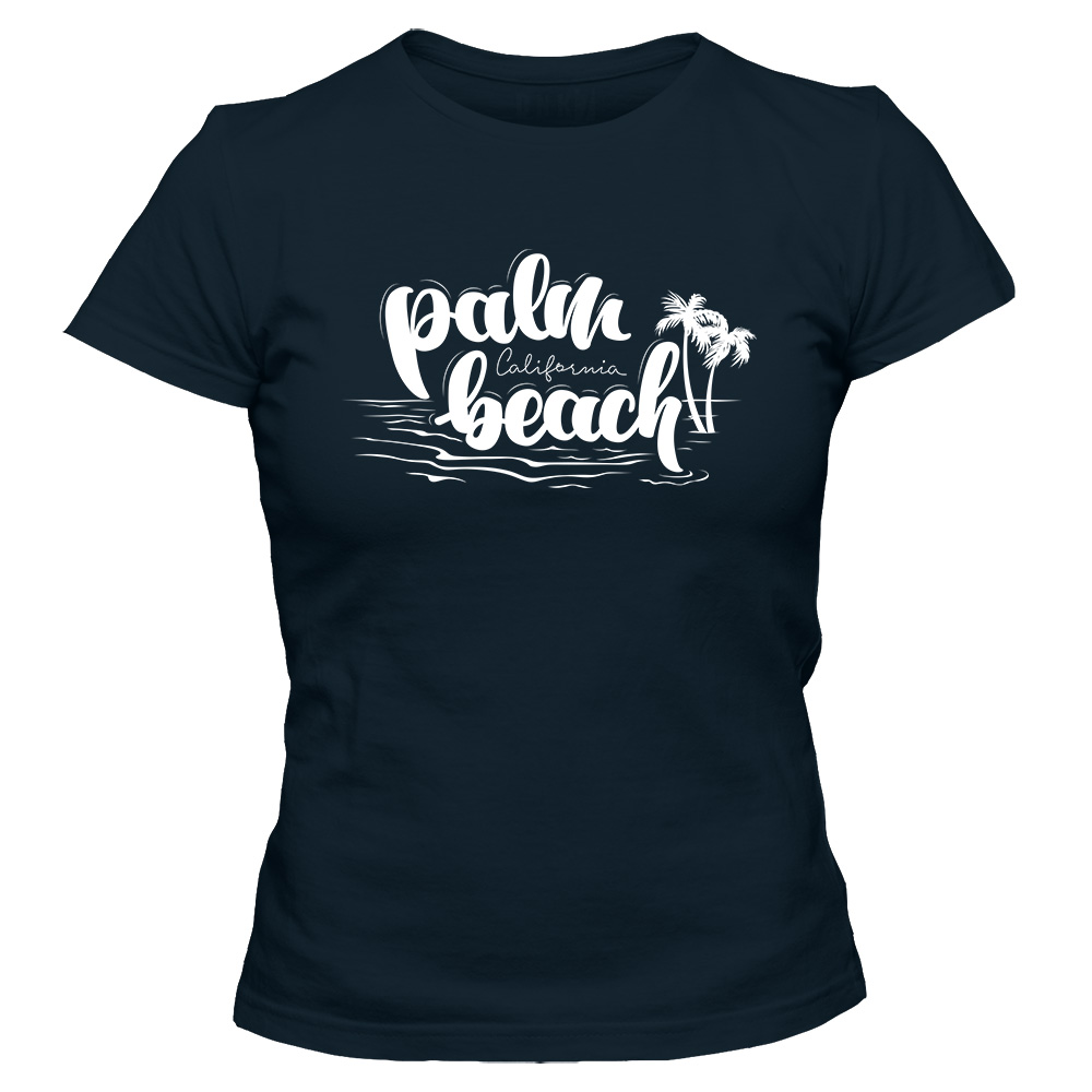 koszulka damska granatowa palm beach 2