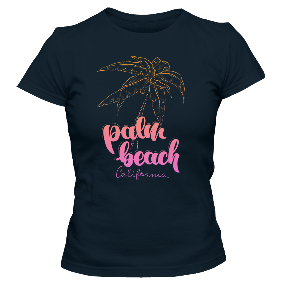 koszulka damska granatowa palm beach 3