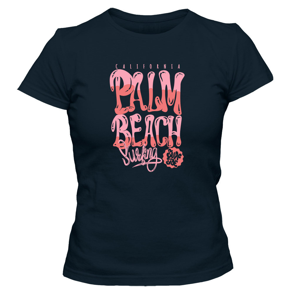 koszulka damska granatowa palm beach