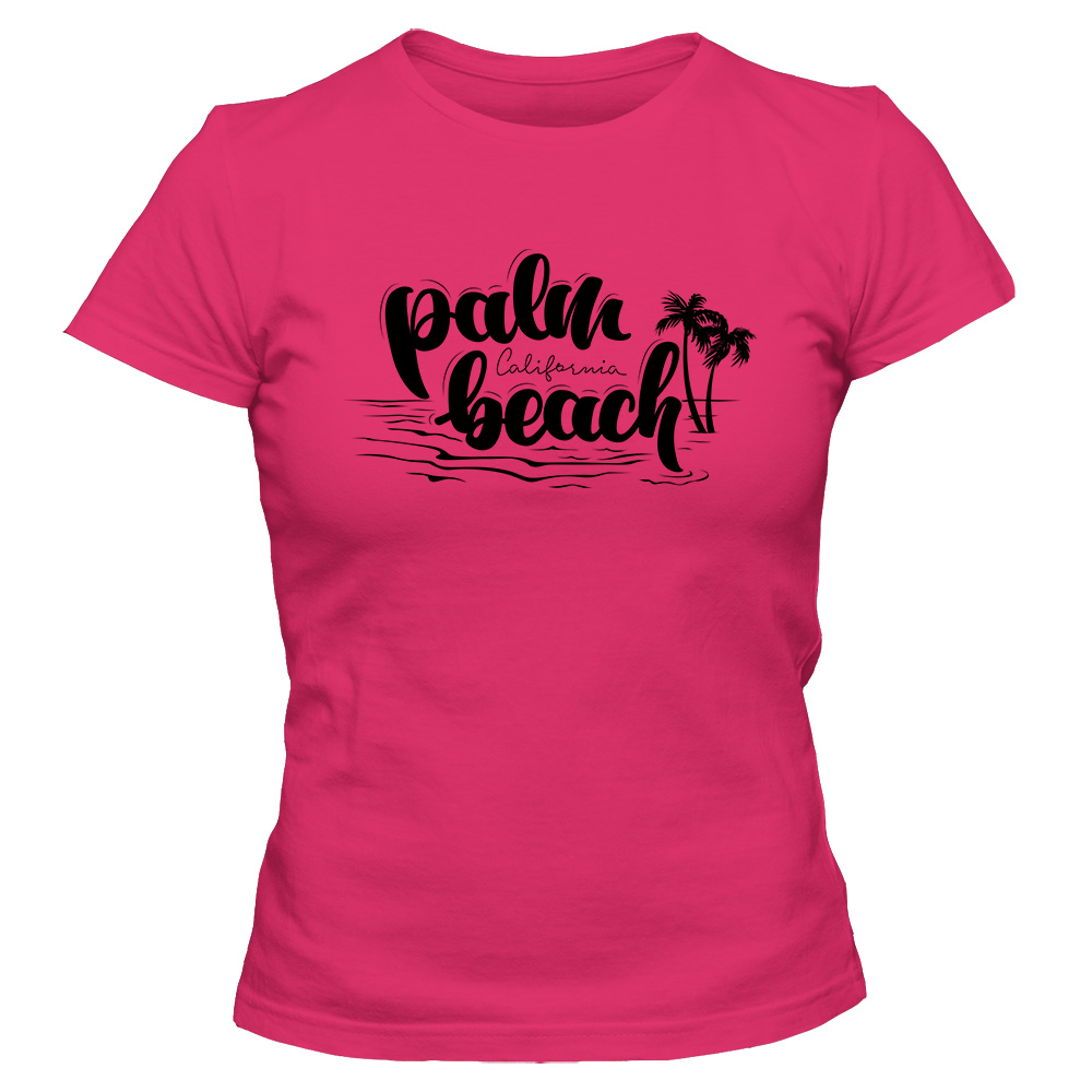 koszulka damska rozowa palm beach 2