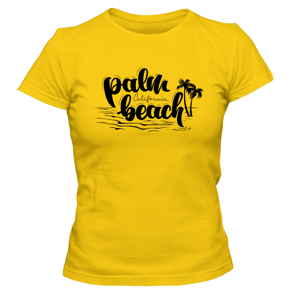 koszulka damska zolta palm beach 2