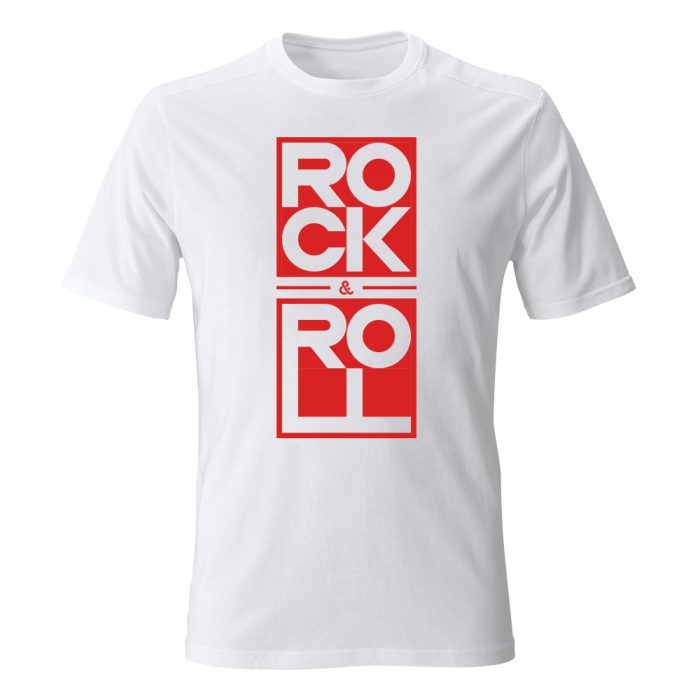 koszulka meska biala rock n roll 2