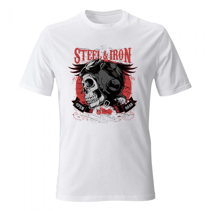 koszulka meska czarna steel and iron