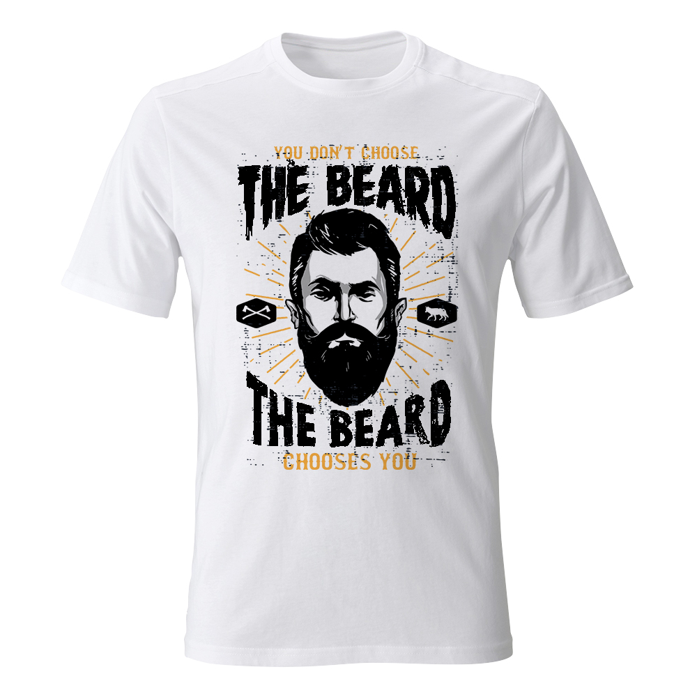 koszulka meska biala the beard choice