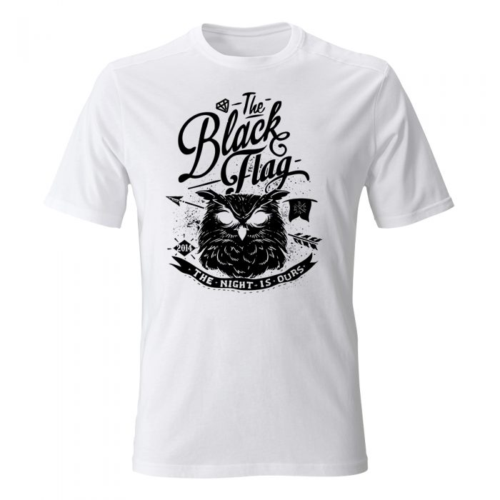 koszulka meska czarna the black flag owl