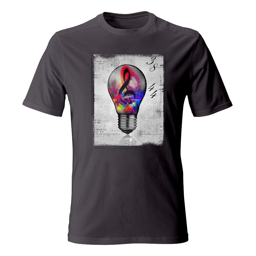Koszulka męska z nadrukiem MUZYCZNA ŻARÓWKA