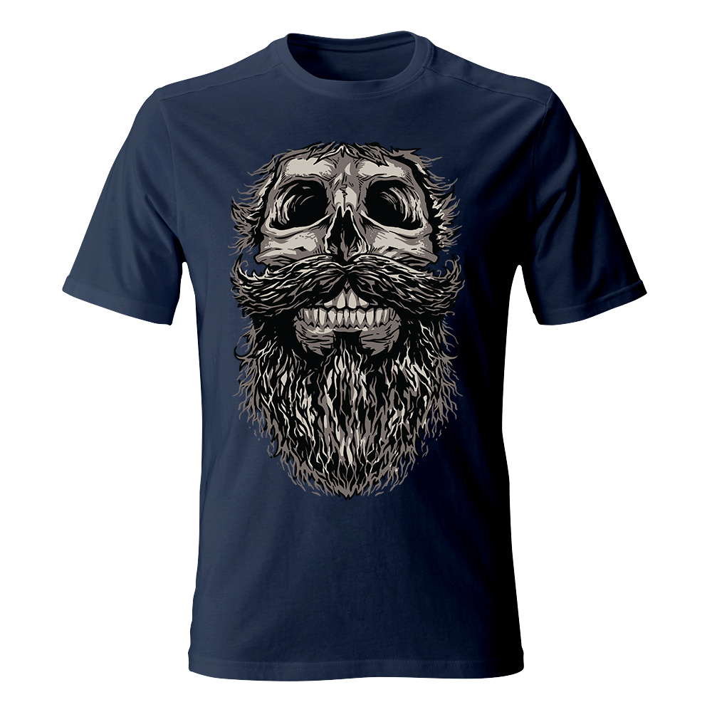 Koszulka męska z nadrukiem SKULL AND BEARD