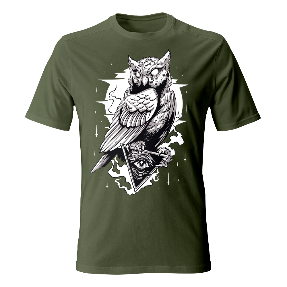 koszulka meska khaki owl