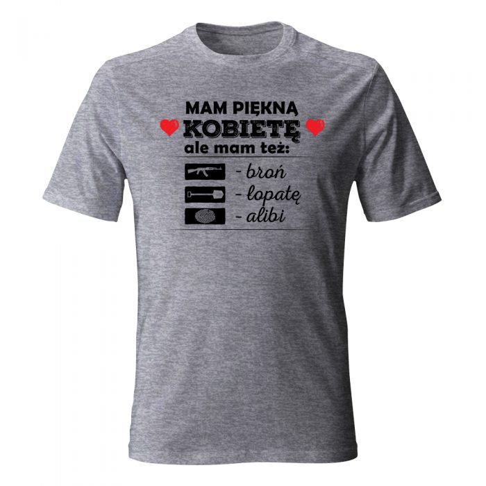 Koszulka męska MAM PIĘKNĄ KOBIETĘ