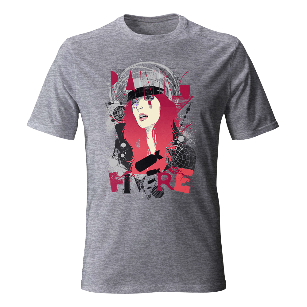 Koszulka męska z nadrukiem RAINING FIRE