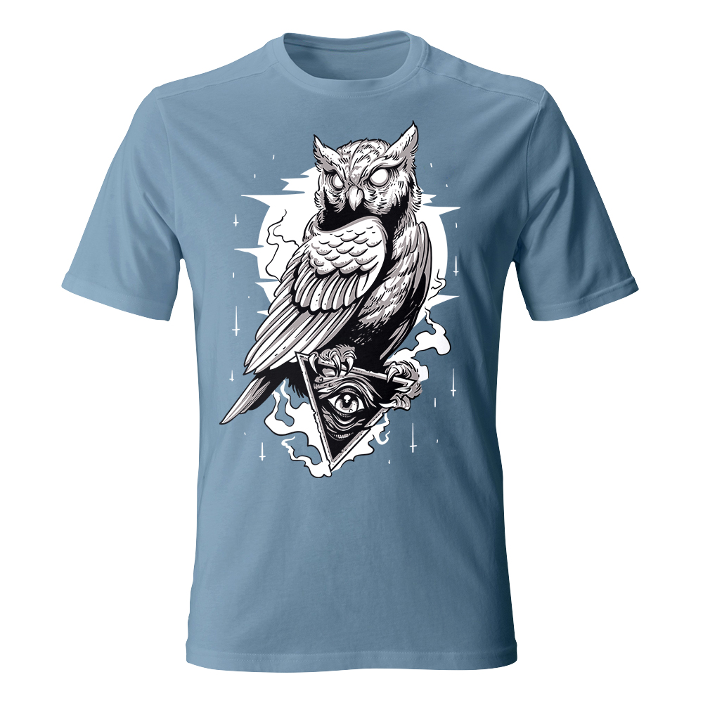 koszulka meska niebieski jasny owl