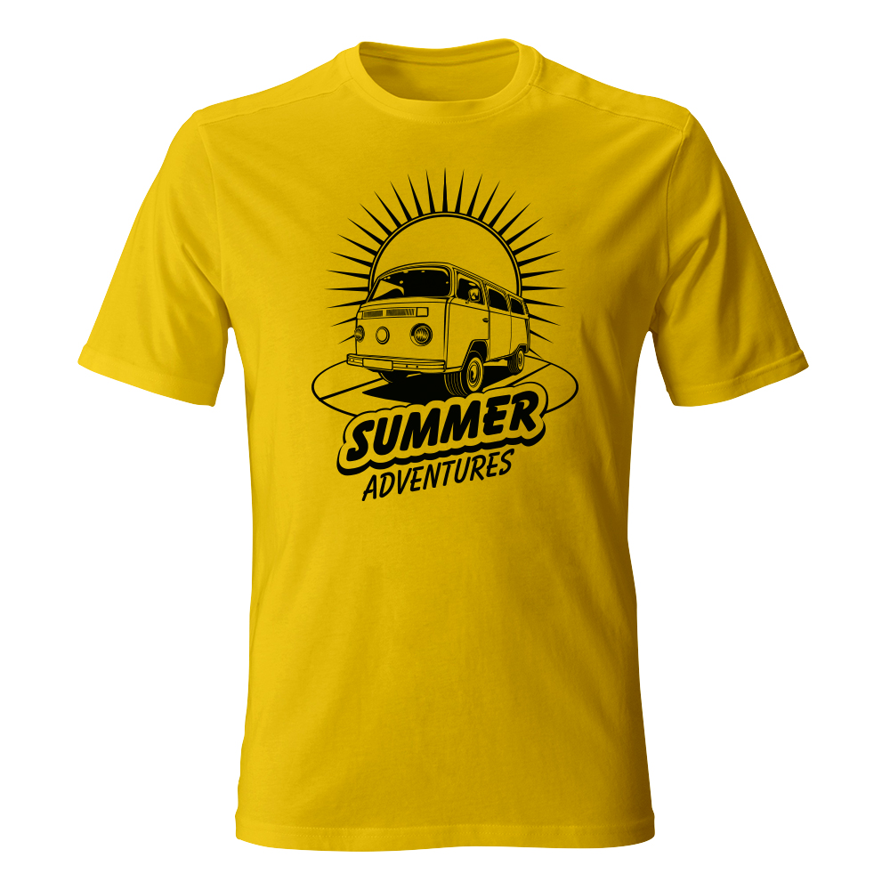 koszulka meska zolty summer adventures