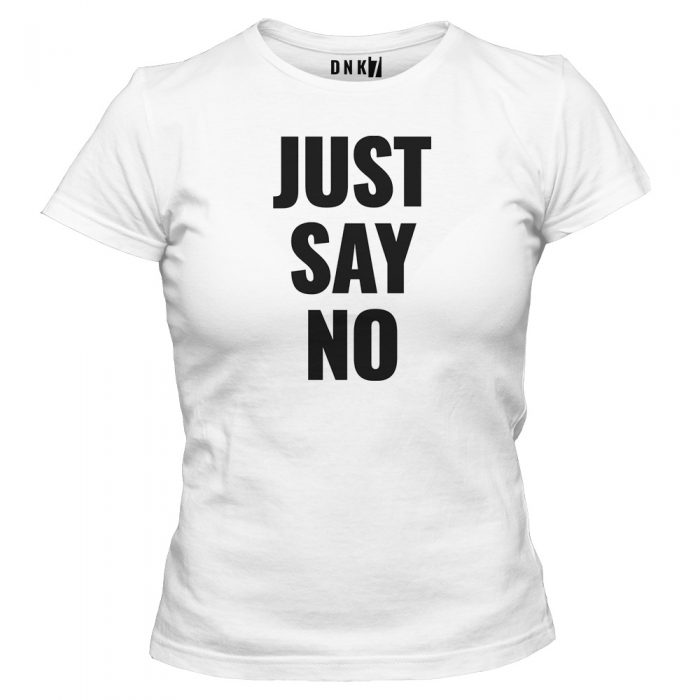 koszulka damska biala just say no