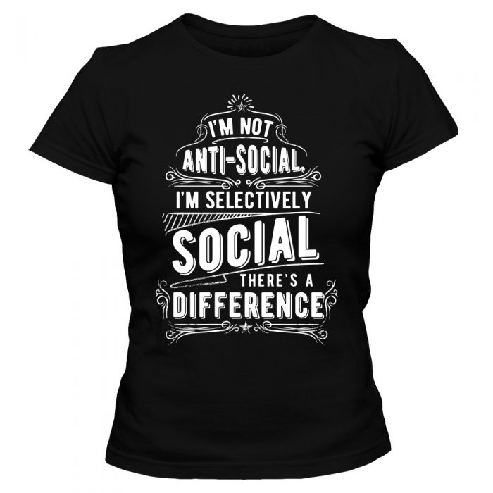 koszulka damska biala anti social