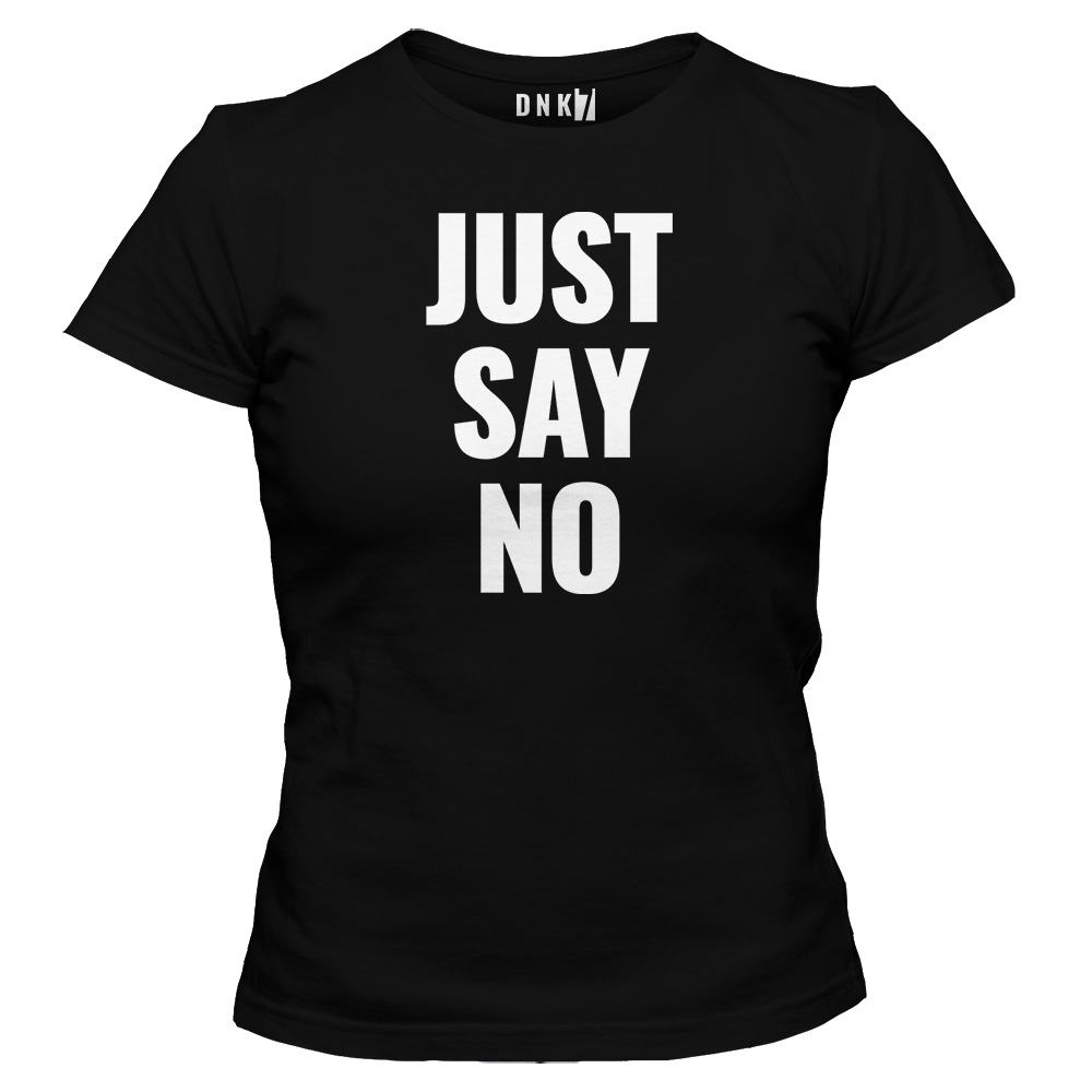 koszulka damska czarna just say no