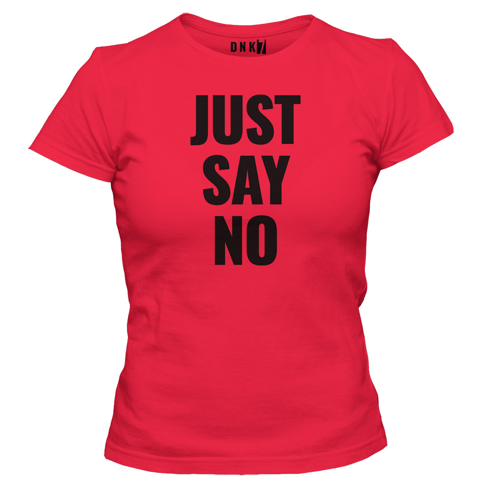 koszulka damska czerwona just say no