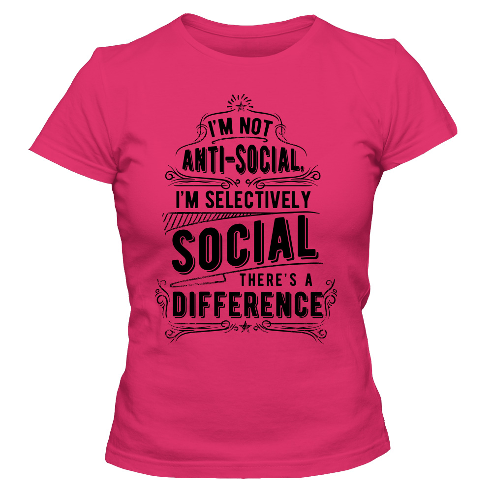 koszulka damska rozowa anti social