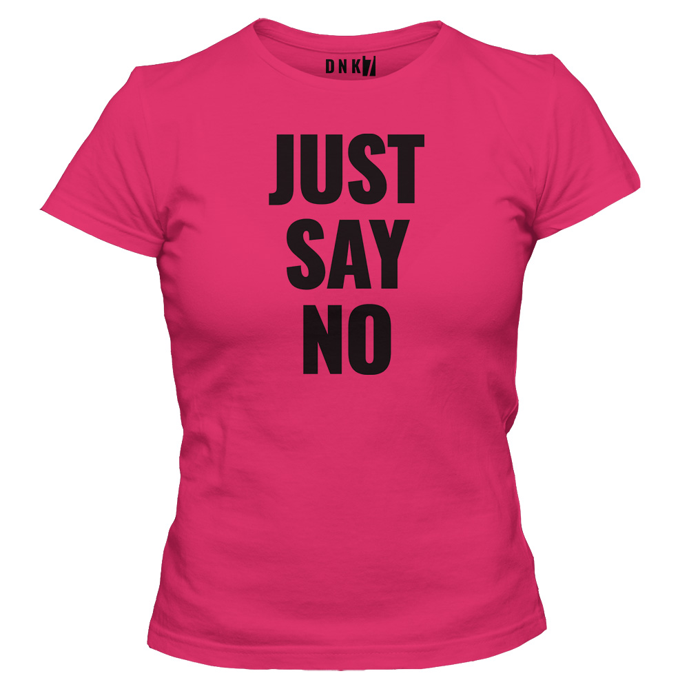 koszulka damska rozowa just say no